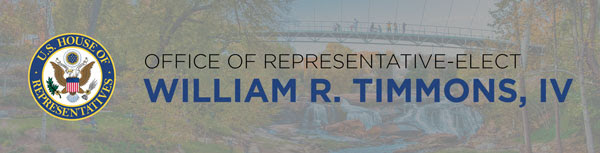 RELEASE: Representative-Elect William Timmons Announces District Director
